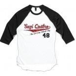 SQ White Baseball T Shirt 